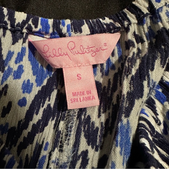 Lilly Pulitzer “Beckon Blue Oh My Cod” Delaney Off Shoulder Top - Size S - Picture 5 of 12